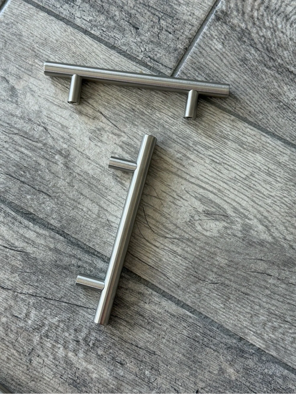 Stainless Steel T-Bar Cabinet Pull Handles - 15 total Brushed Nickel Finish